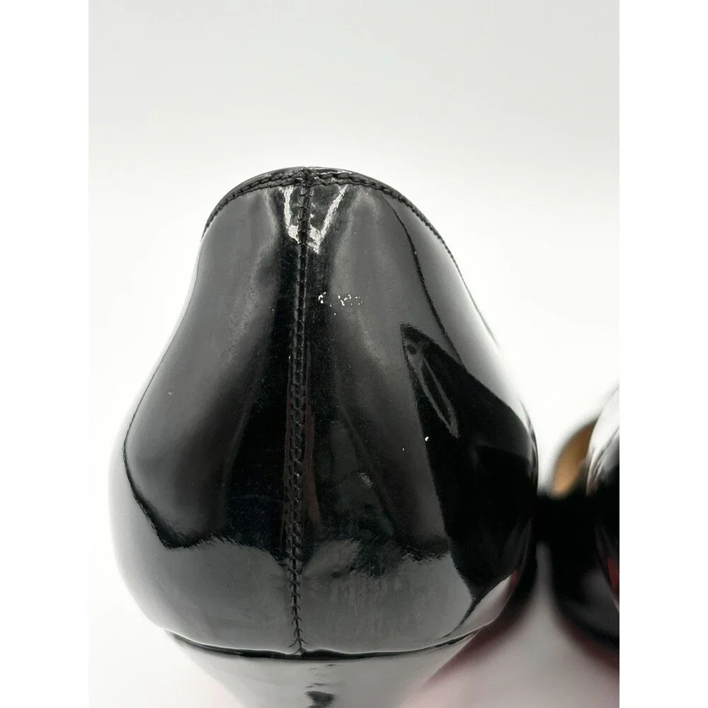 Christian Louboutin Black Patent Leather Pointed Toe Stiletto Heels Size EU 36.5
